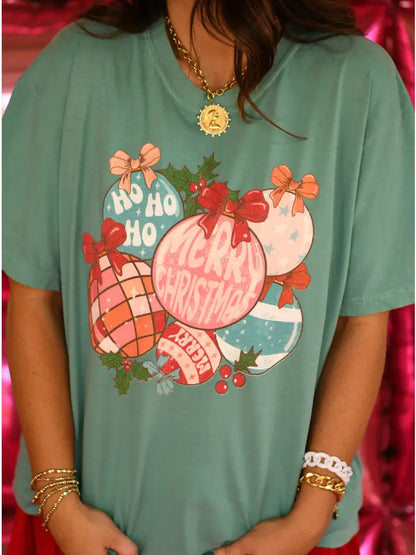 Retro Christmas Ornaments Tee - Short or Long