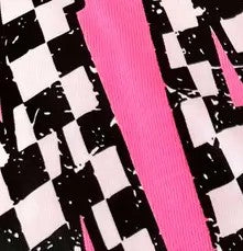 MAMA-Checkered Neon Graphic Tees - Neon Collection