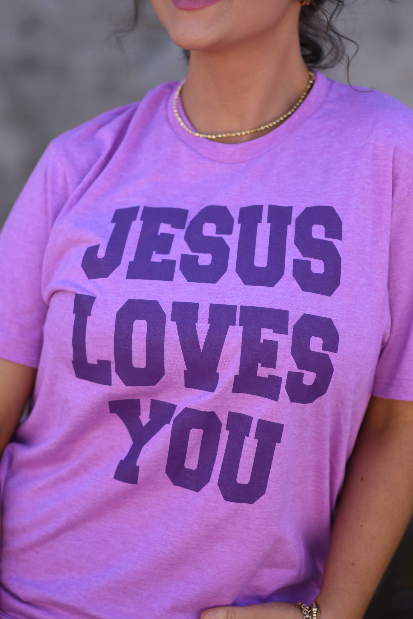 Graphic Jesus Loves You Tee