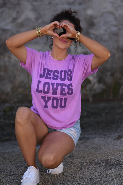 Graphic Jesus Loves You Tee